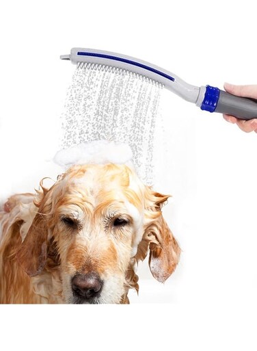 Masroo Professional Dog Shower Head, Dog Shower Attachment, Pet Shower Attachment, Indoor Outdoor Dog Shower Wand for Fast Easy Dog Bathing and Cleaning, Flex Hose, 3 Washing Spray Mode On/Off