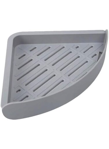 Space-Saving Wall Mounted Corner Shower Shelf 23x23x5.2cm Bathroom Organizer with Easy Installation