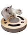 NALACAL Cat Puzzle Toy 3-in-1 Kitten Enrichment Toy for Indoor Cats with Cardboard Scratcher, 2 Bell Balls, Round Play Box, and Interactive Features for Fun, Exercise, and Mental Stimulation