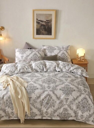 Home Queen size 6-piece 3D duvet cover set vintage print