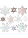 Comais Snowflake Cookie Cutter Set of 10 pcs, Stainless Steel Snowflake Shaped Cookie Cutters Fondant Baking Molds