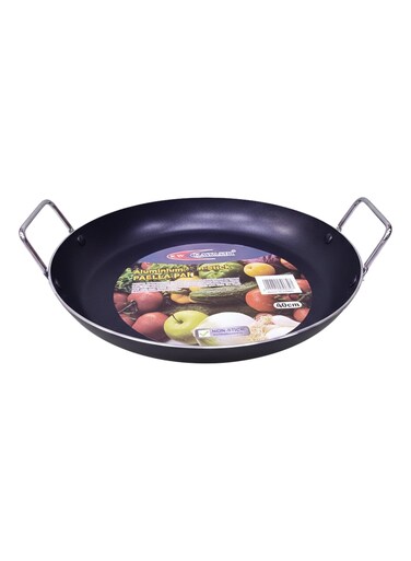 Paella Pan 40cm KR-PP40 - Extra-Large Non-Stick Pan with Dual Handles, Even Heat Distribution, Durable Construction &amp; Easy Clean Finish, Perfect for Healthy Cooking, Saut&Atilde;&copy;ing &amp; More