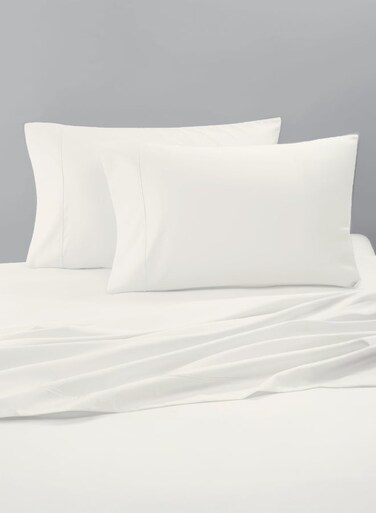 East 2-Piece Pillowcase set   Soft 400 TC Sateen Cotton Material   White Color   2 Pillowcases 50 cm x 75 cmBundle