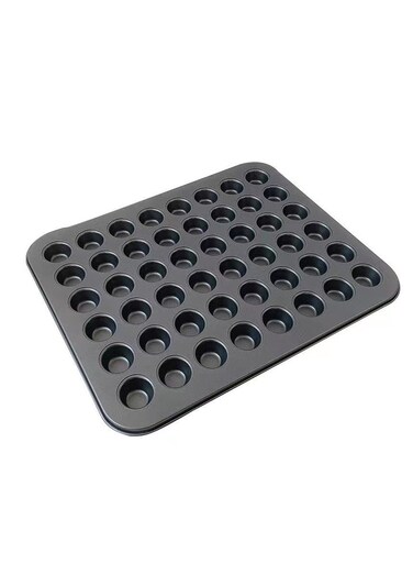 48-Cavities Mini Muffin Bakeware Pan Black 15x21inch