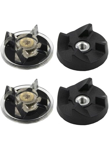 Azonee 2 Pair Blender Replacement Part Base Gear and Blade Gear, for Magic Bullet Blender MB1001 250W (Black)