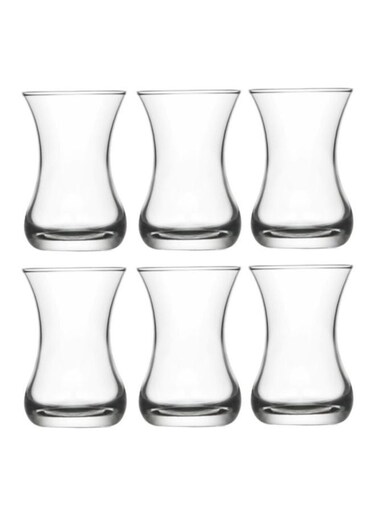 6-Piece Asena Tea Cup Set Clear