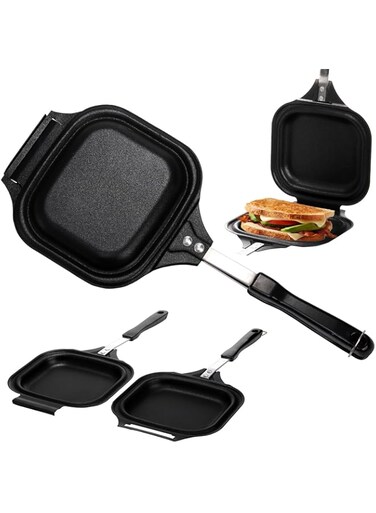 NALACAL Multifunction Sandwich Maker, Grilled Panini Press with Detachable Non-Stick Pans, Stovetop Sandwich Maker for Breakfast Sandwich, Grilled Cheese, Bacon, Steak, 6inches L x 14.8inches H