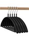 Non Slip Hangers Suit Hangers 5 Pack Clothes Hangers with No Shoulder Bump Design for Coats Jackets Pants Dress Clothe Black 5 Piece.