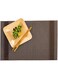 Artisan Stripe Brown Vinyl Woven Placemat - Heat Resistant, Stain Resistant - 16" X 12" - 6Ct Box - Restaurantware
