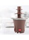 TimiTech 8-Ounce Chocolate Fondue Fountain, Half-Pound Capacity, Easy to Assemble 3-Tiers, Perfect For Nacho Cheese, BBQ Sauce, Ranch, Liqueurs, Brown