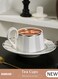 Ceramic Tea Cups and Saucers Set, Porcelain Tea Set for Tea Party, Retro Afternoon Tea Cups Saucer, Kitchen and Living Room Saucers Set, Ceramic Coffee Cup for Office and Home