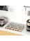 BPA Adjustable Expandable Acrylic Spice Rack Tray - 4 Tier Spice Drawer Organizer for Kitchen Cabinets, White 2 Pack
