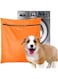 Azonee Pet Laundry Bag, Filters Pet Hair Petwear Wash Bag for Washing Machine with YKK Zip for Pet Bedding Blankets Towels (Jumbo, Orange)