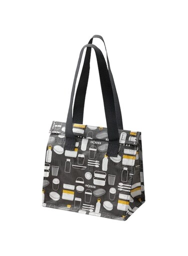 Digital Shoppy Lunch Bag with Handles, Patterned, Fits Containers and Bottles-25x16x27 cm (9 &frac34;x6 &frac14;x10 &frac34;)