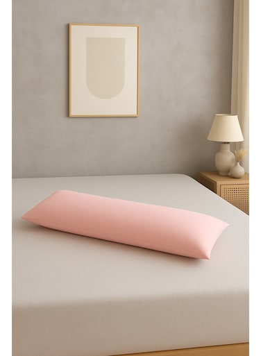 Home Long Body Pillow with Pillowcase &acirc;&euro;&ldquo; Soft Breathable Full Body Pillow Insert for Sleeping &acirc;&euro;&ldquo; Comfortable Bed Pillow for Back Legs Neck Support &acirc;&euro;&ldquo; Side Sleeper Cushion &acirc;&euro;&ldquo; Baby Pink (150&Atilde;&mdash;45 CM)