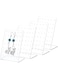 PandaHall 4 Pack Earring Holder, 42 Holes Ear Studs Display Stand L-Shape Earrings Jewelry Show Rack Stand Organizer Plastic Display Showcase