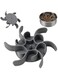 Dog Slow Feeder Dog Bowls Silicone Spiral Dog Food Bowls Feeder Insert to Slow Down Eating for Large Medium Small Breed Dogs Perfect with Stainless Steel Glass Ceramic Dog Bowls (Grey)