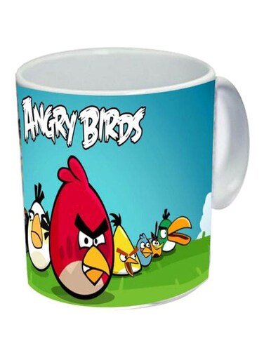 Print Angry Birds Printed Ceramic Mug Pink/Blue/Green Standard