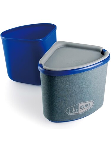 GSI Outdoors 77162 Gourmet Nesting Mug + Bowl, Blue, 14 fl. oz., 4 Pack