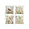 Decorative Throw Pillow Covers 18x18 inches Set of 4 Birds Butterfly and Plant Cushion Covers 45cm x 45cm Boho Linen Square Throw Pillow Cases for Living Room Sofa Couch Bed Pillowcases (Gold Black)