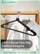 10PCS Heavy-Duty Non-Slip Metal Hanger with 360&Acirc;&deg; Swivel Hook Durable Striped Design Coat and Clothing Hanger for Suits Coats Dresses &amp; Everyday Wear Ideal