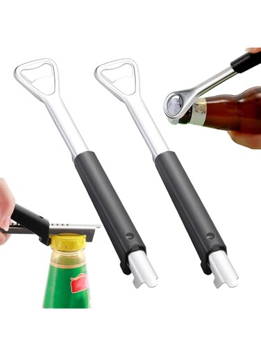 nalaina Bottle Opener, Stainless Steel Jar Lid Gripper, Portable Opener Adjustable Manual Jar Opener, Adjustable Jar Opener for Weak Hands, for Most Jar Lid Sizes, for Home Kitchen Gadgets