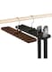 KASTWAVE 2-Pack Belt Rack &amp; Tie Holder - Stainless Steel 360&deg; Swivel Hook Organizer for Belts, Ties &amp; Scarves (Black &amp; Brown)