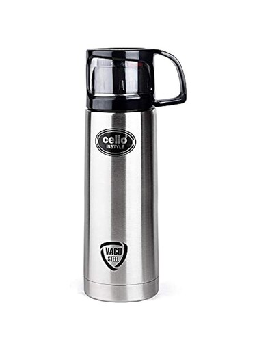 Cello Instyle Stainless Steel Flask, 350ml, Silver