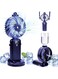 AnnuoYi Portable Fan,Handheld Fan Misting Fan,5000mAh Battery Powered Fan, 5 Speeds Portable Fan Rechargeable, USB Spray Fan with Base and Water Tank, Foldable Mini Desk Fan for Travel, Home, Office