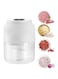 Electric Chopper Rechargeable Portable Veggie Chopper 300ML Mini Food Processor for Vegetables, Fruits, Garlic,Ginger,Onion and Puree with 4 Stainless Steel Blade (White)