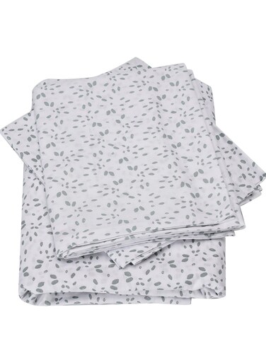 Design 3 Piece Hometex Design 100% Cotton King Size Printed Flat Sheet Set AMARANDE (240x260 cm)