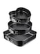 Yanek 3-Piece Springform Cake Pan Set &ndash; Includes Square, Heart, &amp; Round Molds Non-Stick, &amp; Leakproof, Easy release &ndash; For Baking Cakes Tarts &amp; Desserts &ndash; Durable Bakeware for Home &amp; Professional Use