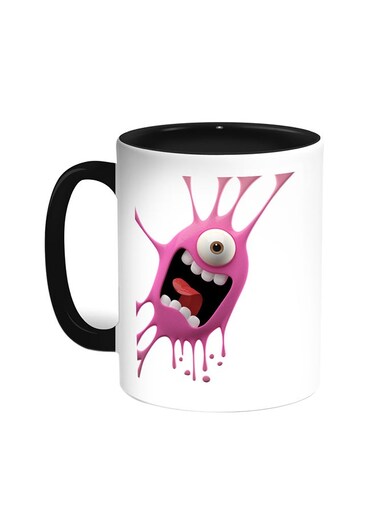 Cartoon Character Printed Coffee Mug Black/White