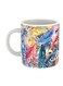 Colourful Feathers Printed Coffee Mug White/Pink/Blue