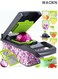 14 in 1 multi-function vegetable and fruit chopper , replaceable blade chopper, slicer set , suitable for home kitchen , Durable and sturdy, safe and convenient , Efficient and fast, saving time , green .