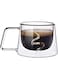 Double Wall Borosilicate Glass Coffee Mug Clear 9cm