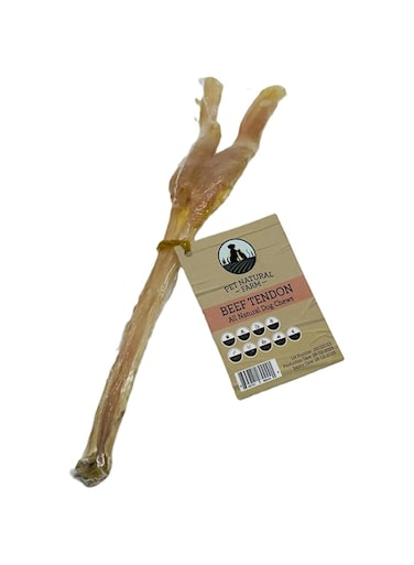 Pet Natural Farm Thick Beef Tendon Dogs Chew - 1 piece - All Natural Dog Treats for Small to Large Dogs, Healthy &amp; Chewy -Supports Healthy Joints, Great for Dental Health (1Pc)