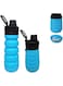 Collapsible Sports Water Bottle 750ml Silicone BPA Free foldable water bottle for kids and adults Ideal for outdoor activities School, Sports, Hiking and GYM water bottle with smart bottom storage