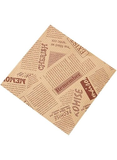 ELECDON Kraft Paper Packing Bags, 100PCS Letters Printed Pastry Donut Bread Bags, Wedding Decoration Food Greaseproof Paper Bags, Sandwich Packing Bags
