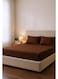 Cotton 3-Piece Microfiber Super King Fitted Sheet Set &acirc;&euro;&ldquo; Chocolate Striped 200 x 200 cm with Full Elastic &amp; 2 Pillowcases