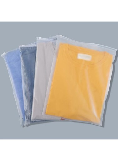 Svaldo Clothes Packaging Bags for Shipping 25 Count 10x13" Frosted Zipper Plastic Bags for Clothing Thick Plastic Apparel Bag for Packaging T-Shirt, Shirt, Document, 3 Mil, with Vent Holes Storage Bag