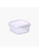 Wave Lock Square Glass Food Container With Lid, Multicolor 520 ml