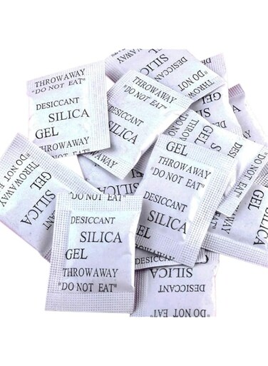 HOGOOD Non-Toxic Silica Gel Desiccant Safety Damp Moisture Absorber Desiccant Dehumidifier packs Room Kitchen Clothes Food Storage Moisture Absorber Drying Bags (2g-100pcs)