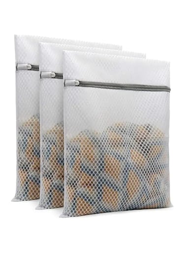 Honeycomb Mesh Laundry Bag Small, 3 Pack Medium (12x16 inches) for Delicates Washing Machine, Baby Clothes, Underwear &amp; Shoes