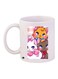Cartoon Cats Printed Coffee Mug White/Pink/Orange 11ounce