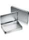 Geiserailie Metal Rectangular Tin Metal Hinged Lid Tin Metal Empty Box Container Silver Rectangular Storage Tin Box with Lid for Watercolor Jewelry Makeup Pill Candy Craft Organize (4 Pieces)