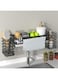 NALACAL Sponge Holder for Kitchen Sink, Kitchen Sink Caddy with 2 Removable High Brush Holders, Rust-Resistant Kitchen Sink Organizer for Dish Cloth, Brushes, Detergent and Soap Black (Black)