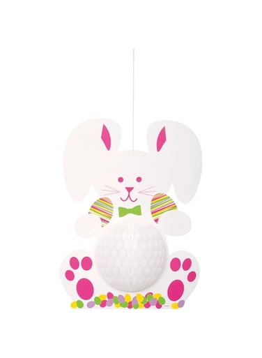 Bunny H-comp Hanging Decoration 14in