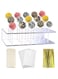 KASTWAVE Acrylic Lollipop Holder Clear Acrylic Cake Pop Stand Clear Treats Bags Lollipop Sticks and Gold Metallic Twist Ties for Candy Sticks Making Tools, Baby Showers Birthday Parties Anniversaries