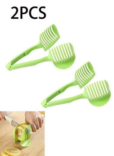 Slicer Plastic Hand Held Round Lemon Knife Bread Clip Multifunctional Fruit &amp; Vegetable Slicing Tool Kitchen Cutting Aid Tool